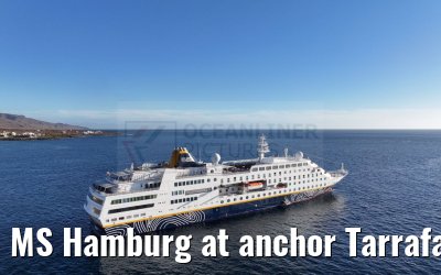 MS Hamburg at anchor Tarrafal 16.02.2025