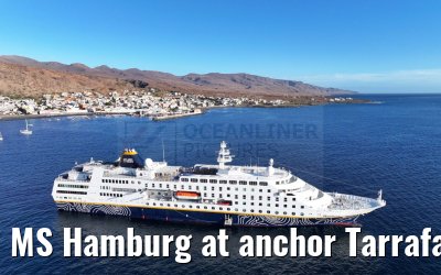 MS Hamburg at anchor Tarrafal 16.02.2025