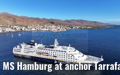 MS Hamburg at anchor Tarrafal 16.02.2025