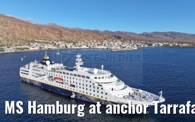 MS Hamburg at anchor Tarrafal 16.02.2025