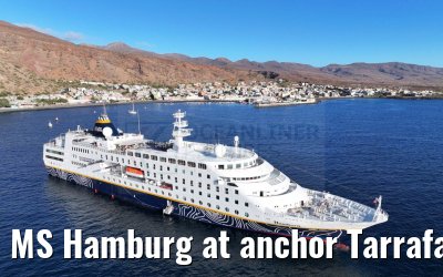 MS Hamburg at anchor Tarrafal 16.02.2025