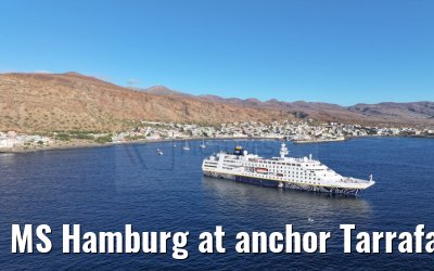 MS Hamburg at anchor Tarrafal 16.02.2025