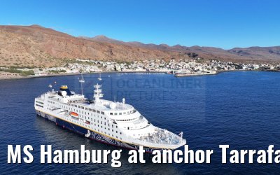 MS Hamburg at anchor Tarrafal 16.02.2025