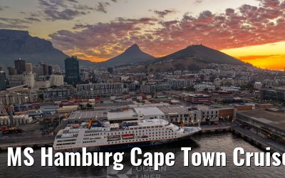MS Hamburg Cape Town Cruise Terminal after sunset