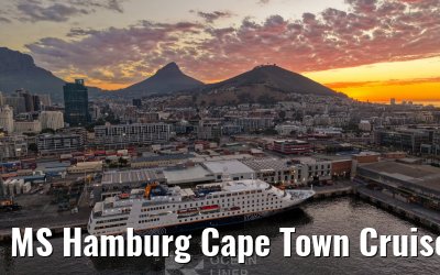 MS Hamburg Cape Town Cruise Terminal after sunset