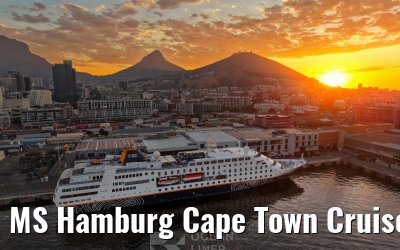 MS Hamburg Cape Town Cruise Terminal sunset