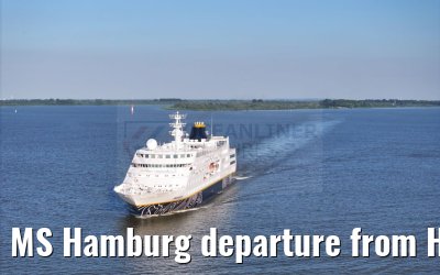 MS Hamburg departure from Hamburg, Elbe river 25.06.2024