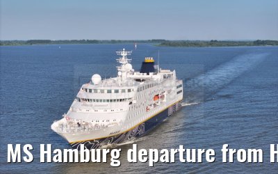 MS Hamburg departure from Hamburg, Elbe river 25.06.2024