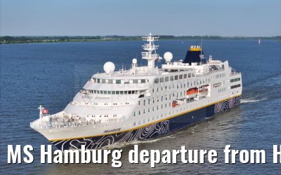 MS Hamburg departure from Hamburg, Elbe river 25.06.2024