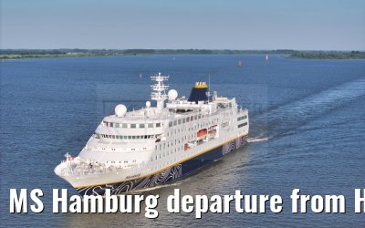 MS Hamburg departure from Hamburg, Elbe river 25.06.2024