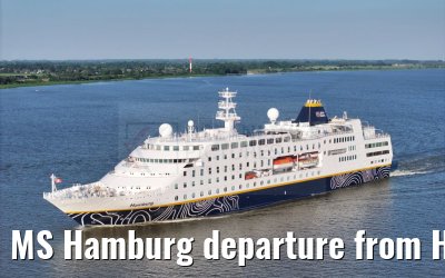 MS Hamburg departure from Hamburg, Elbe river 25.06.2024