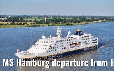 MS Hamburg departure from Hamburg, Elbe river 25.06.2024