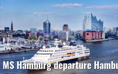 MS Hamburg departure Hamburg, Elbphilharmonie and Landungsbruecken 25.06.2024