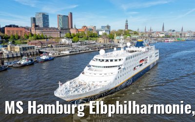 MS Hamburg Elbphilharmonie, Landungsbruecken and Skyline Hamburg 29.04.2026
