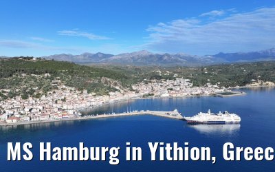 MS Hamburg in Yithion, Greece 27.04.2024