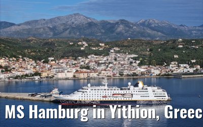 MS Hamburg in Yithion, Greece 27.04.2024