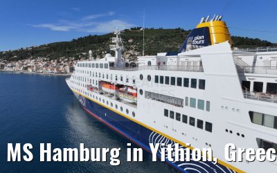 MS Hamburg in Yithion, Greece 27.04.2024