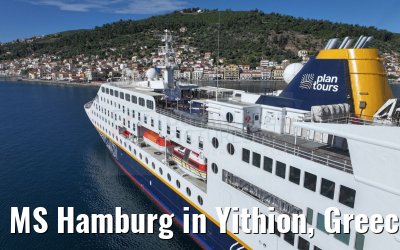 MS Hamburg in Yithion, Greece 27.04.2024