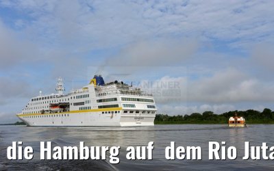 die Hamburg auf  dem Rio Jutai am 05.01.2015