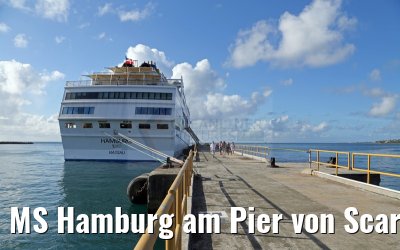 MS Hamburg am Pier von Scarborough Tobago am 24.01.2015