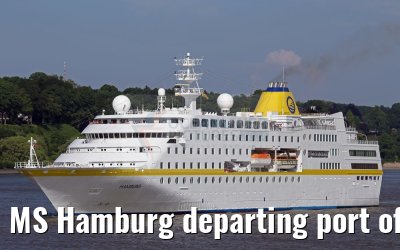MS Hamburg departing port of Hamburg 01.06.2016