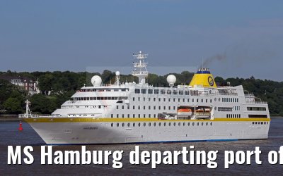 MS Hamburg departing port of Hamburg 01.06.2016