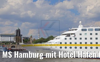 MS Hamburg mit Hotel Hafen Hamburg und Fernsehturm 14.05.2017