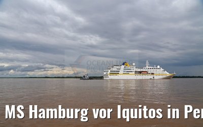MS Hamburg vor Iquitos in Peru am 08.01.2015