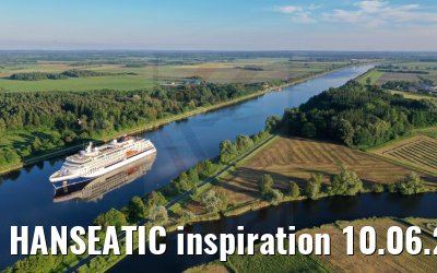 HANSEATIC inspiration 10.06.2021 Kiel Canal