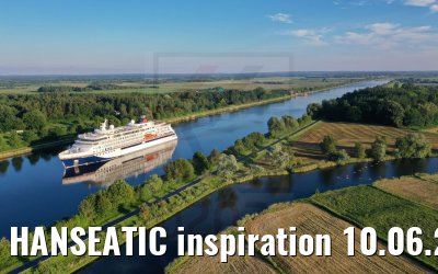 HANSEATIC inspiration 10.06.2021 Kiel Canal