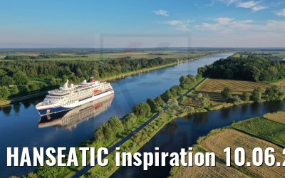 HANSEATIC inspiration 10.06.2021 Kiel Canal