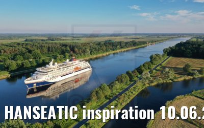 HANSEATIC inspiration 10.06.2021 Kiel Canal