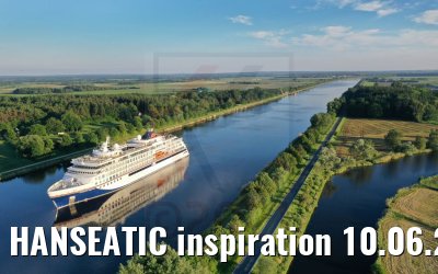HANSEATIC inspiration 10.06.2021 Kiel Canal