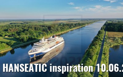 HANSEATIC inspiration 10.06.2021 Kiel Canal