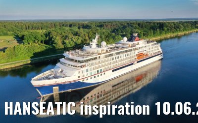 HANSEATIC inspiration 10.06.2021 Kiel Canal
