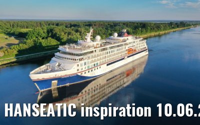 HANSEATIC inspiration 10.06.2021 Kiel Canal
