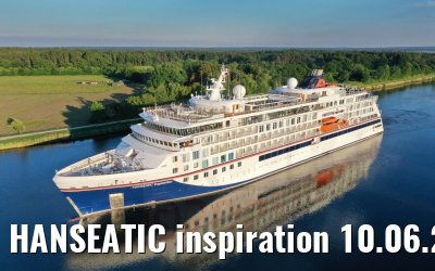 HANSEATIC inspiration 10.06.2021 Kiel Canal
