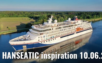 HANSEATIC inspiration 10.06.2021 Kiel Canal