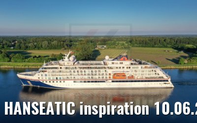 HANSEATIC inspiration 10.06.2021 Nord-Ostsee-Kanal