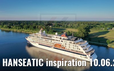 HANSEATIC inspiration 10.06.2021 Nord-Ostsee-Kanal