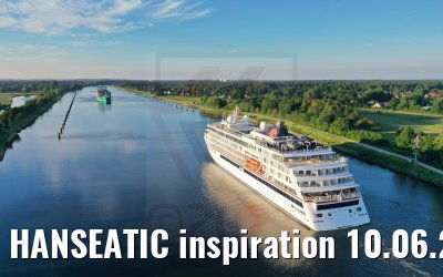 HANSEATIC inspiration 10.06.2021 Nord-Ostsee-Kanal