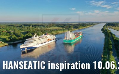 HANSEATIC inspiration 10.06.2021 Nord-Ostsee-Kanal