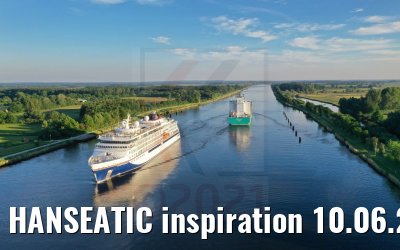 HANSEATIC inspiration 10.06.2021 Nord-Ostsee-Kanal