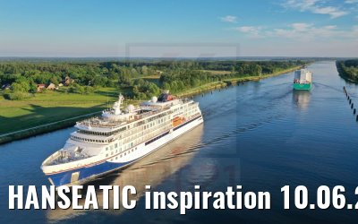 HANSEATIC inspiration 10.06.2021 Nord-Ostsee-Kanal