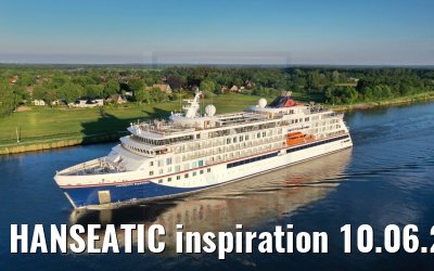HANSEATIC inspiration 10.06.2021 Nord-Ostsee-Kanal