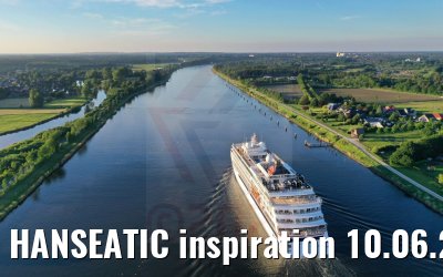 HANSEATIC inspiration 10.06.2021 Nord-Ostsee-Kanal