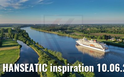 HANSEATIC inspiration 10.06.2021 Nord-Ostsee-Kanal
