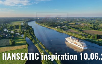HANSEATIC inspiration 10.06.2021 Nord-Ostsee-Kanal