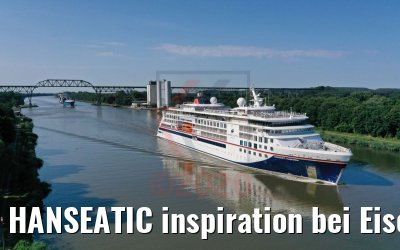 HANSEATIC inspiration bei Eisenbahnhochbrücke Hochdonn 13.08.2020