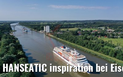 HANSEATIC inspiration bei Eisenbahnhochbrücke Hochdonn 13.08.2020